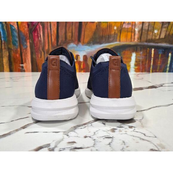 Cole Haan Grand+ Stitchlite Wing Oxford Size 9.5 Wide Marine Blue Nimbus C37369 main image 4
